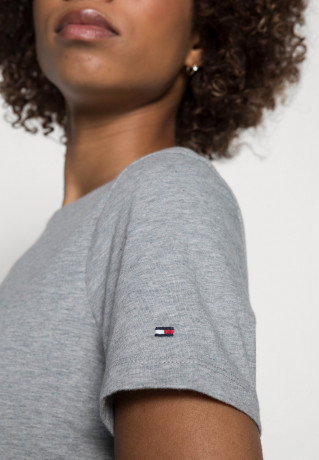 Tommy Hilfiger Print T-shirt light grey футболка с принтом светло-серый