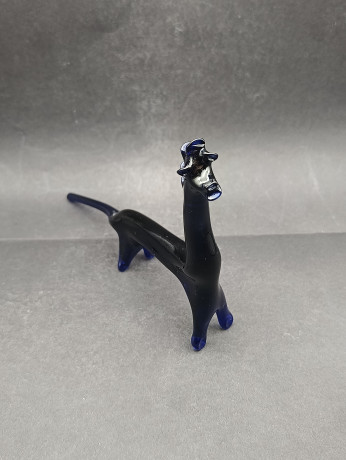 Статуэтки винтажные Murano Glas "Три диковинных зверя", синее стекло, Италия, 1960-70гг.