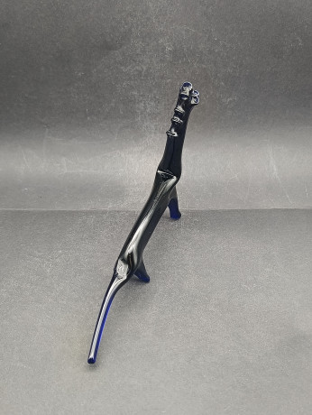 Статуэтки винтажные Murano Glas "Три диковинных зверя", синее стекло, Италия, 1960-70гг.