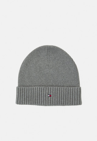 Tommy Hilfiger ESSENTIAL FLAG BEANIE UNISEX Beanie mid grey heather ESSENTIAL FLAG BEANIE UNISEX Шапочка средний серый вереск