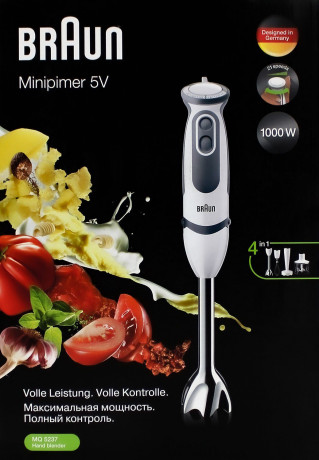 Braun Braun Handmixer MQ 5237WH Multi Quick 5V Stabmixer-Set  Ручной миксер Braun MQ 5237WH Multi Quick 5V, набор ручного блендера