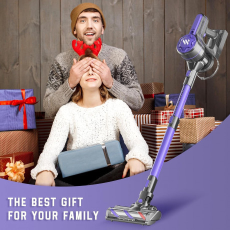 BENICO BENICO Akku-Hand-und Stielstaubsauger Ideal fur Hartboden, Teppiche, Tierhaare, 2200,00 W, beutellos, Kabelloser 6 in 1 Staubsauger 35 Min Laufzeit, LED, Anti-Tangle-Burste  Беспроводной ручной и стержневой пылесос BENICO, идеально подходит для тве