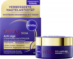 NIVEA Vital Soja Anti-Age Straffende Nachtpflege, 50 ml, Нивеа ночной крем пантенол, коэнзим Q10, масло ши anti-age 50 мл