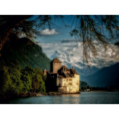 CALVENDO Puzzle CALVENDO Puzzle Schloss Chillon Пазл CALVENDO Пазл Шильонский замок
