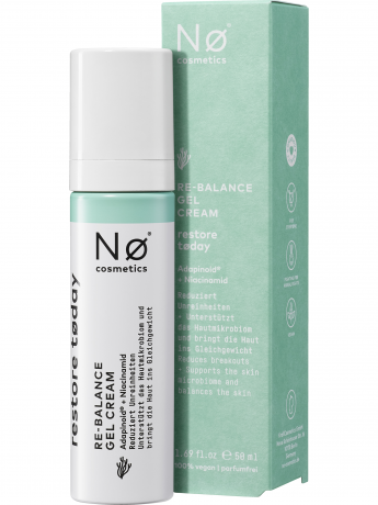 NO COSMETICS Re-Balance Gel Cream, 50 ml, No Cosmetics Лёгкий гель для лица с ниацинамидом и скваланом, против жирного блеска и покраснений, 50 мл
