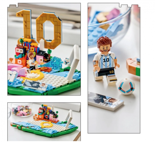 LEGO Конструктор Лионель Месси Football Highlights 43011 (Дания), 500 деталей, коллекционная модель с минифигуркой, футбольный декор