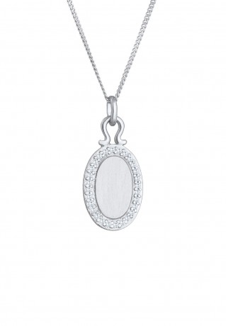 Elli PREMIUM Elli PREMIUM Halskette Panzerkette Kristall Anhanger 925 Sterling Silber Колье Elli PREMIUM бордюрная цепочка кристалл кулон серебро 925 пробы