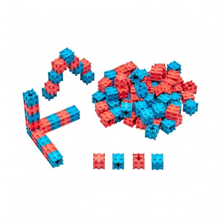 Wissner aktiv lernen Steckwurfel rot\/blau (100 Stuck) Кубики с прорезями красный/синий (100 шт.)