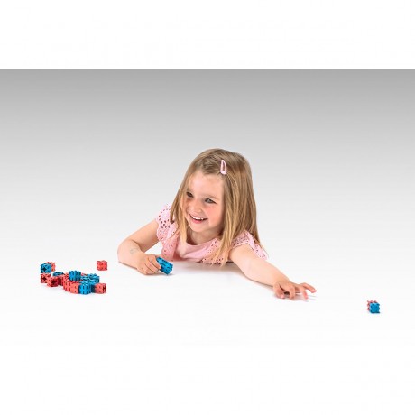 Wissner aktiv lernen Steckwurfel rot\/blau (100 Stuck) Кубики с прорезями красный/синий (100 шт.)