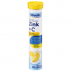 Mivolis Zink + C Brausetabletten Миволис Шипучие витамины с Цинком и Витамином С, 20 шт.