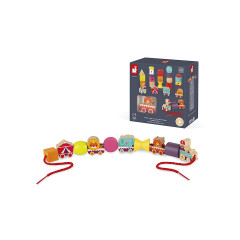 Janod Fadelspiel Zirkus 42 Teile (Holz) Резьбовая игра цирк 42 детали (дерево)