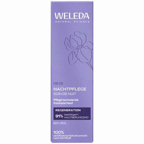 WELEDA Iris Nachtpflege Bio-Iris, 30 ml, Питательный ночной крем Iris с органическим ирисом, ромашкой и календулой, 30 мл