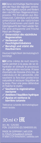 WELEDA Iris Nachtpflege Bio-Iris, 30 ml, Питательный ночной крем Iris с органическим ирисом, ромашкой и календулой, 30 мл