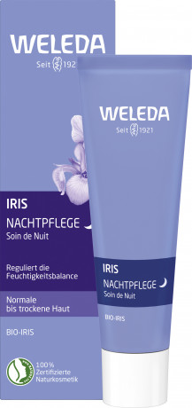 WELEDA Iris Nachtpflege Bio-Iris, 30 ml, Питательный ночной крем Iris с органическим ирисом, ромашкой и календулой, 30 мл