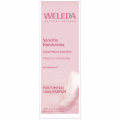 WELEDA Sensitiv Handcreme, 50 ml, Крем для чувствительной кожи рук без отдушки с кокосовым маслом и жожоба, 50 мл