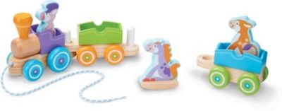 Melissa  Doug Ziehspielzeug Schaukelnder Holzzug Игрушка-качалка Деревянный поезд-качалка
