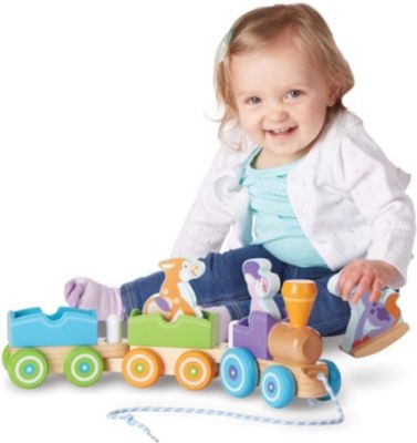 Melissa  Doug Ziehspielzeug Schaukelnder Holzzug Игрушка-качалка Деревянный поезд-качалка