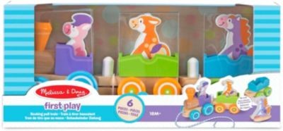 Melissa  Doug Ziehspielzeug Schaukelnder Holzzug Игрушка-качалка Деревянный поезд-качалка