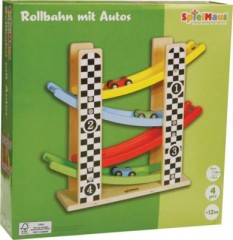 SpielMaus Holz Rollbahn mit Autos Деревянная взлетно-посадочная полоса SpielMaus с автомобилями