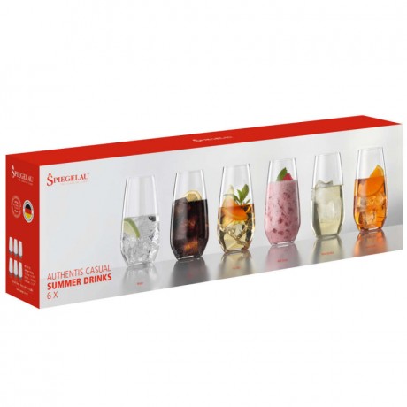 Spiegelau Spiegelau Authentis Casual Universalbecher - Summerdrinks 6er Glas Set 550 ml Универсальная чашка Spiegelau Authentis Casual - набор для летних напитков из 6 стаканов 550 мл