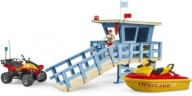 Bruder bworld Set Life Guard Station mit Quad + Personal bworld set Станция спасателя с квадроциклом + персонал