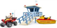 Bruder bworld Set Life Guard Station mit Quad + Personal bworld set Станция спасателя с квадроциклом + персонал