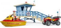 Bruder bworld Set Life Guard Station mit Quad + Personal bworld set Станция спасателя с квадроциклом + персонал