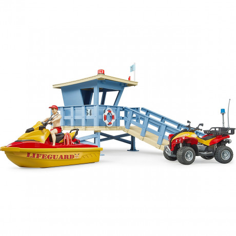 Bruder bworld Set Life Guard Station mit Quad + Personal bworld set Станция спасателя с квадроциклом + персонал