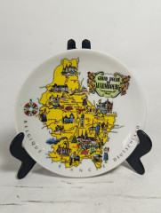 Тарелка декоративная винтажная &quot;Grand Duche de Luxemburg&quot;, фарфор, 10 см, Германия, 1970-80гг.