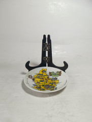 Тарелка декоративная винтажная &quot;Grand Duche de Luxemburg&quot;, фарфор, 10 см, Германия, 1970-80гг.