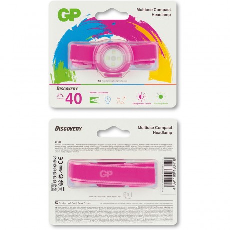 GP Batteries Stirnlampe GP CH31 40lumen 2X CR2025 Rosa Налобный фонарь GP CH31 40 люмен 2X CR2025 Розовый