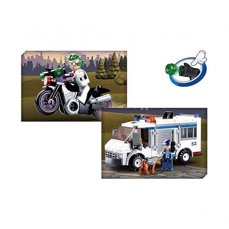 Sluban Klemmbausteine Polizei Gefangenenwagen (117 Teile) Автомобиль полицейского заключенного (117 деталей)