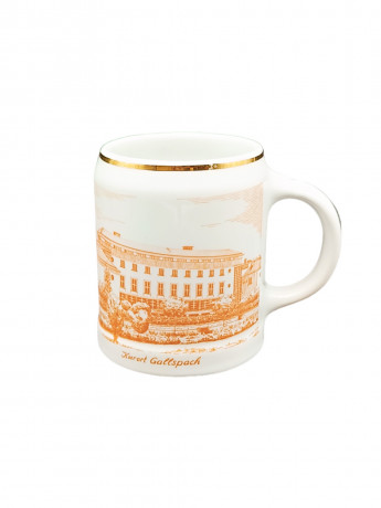 Кружка немецкая пивная винтажная Lilien Porzellan "Гальспах", фарфор, 0.45 л, 11.5 х 14 см, Австрия, 1970-80гг.