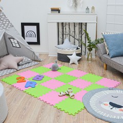 LittleTom Puzzlematte Uni Pink Hellgrun 20 Teile Коврик-пазл Uni Розовый Светло-Зеленый 20 деталей