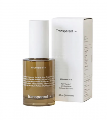 Transparent Lab Ascorbic C15 30ml, Сыворотка для лица с витамином C 15% антиоксидантная, от пигментации и тусклости, для сияния кожи, 30 мл