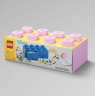 LEGO Aufbewahrungsbox pink, Ящик для хранения с выдвижными отсеками, 50 х 25 х 18 см, розовый, органайзер в виде конструктора, прочный пластик, для игрушек и вещей