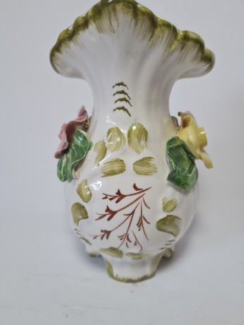 Bassano Ваза с фактурным рисунком и цветами, полностью ручная работа, 14,5 см, Италия, 1960-70гг.