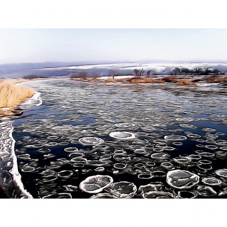 CALVENDO Puzzle CALVENDO Puzzle Eisschollen auf der Weser Пазл CALVENDO Puzzle Льдины на Везере