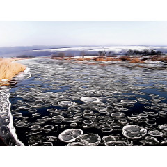 CALVENDO Puzzle CALVENDO Puzzle Eisschollen auf der Weser Пазл CALVENDO Puzzle Льдины на Везере