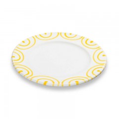 Gmundner Keramik Gmundner Keramik Gelbgeflammt Dessertteller / Fruhstucksteller Gourmet d: 18 cm / h: 1,8 cm Gmundner керамическая тарелка для десерта с желтым пламенем / тарелка для завтрака для гурманов d: 18 см / высота: 1,8 см