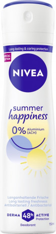 NIVEA Summer Happiness Deodorant Spray, 150 ml, Нивеа Дезодорант спрей, летний аромат, 0% алюминия, формула INFINIFRESH, 48ч защита, 150 мл