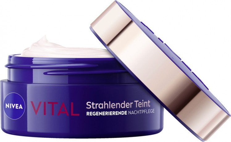NIVEA VITAL Strahlender Teint regenerierende Nachtpflege, 50 ml, Нивеа ночной крем пантенол, коэнзим Q10, масло ши восстанавливающий 50 мл