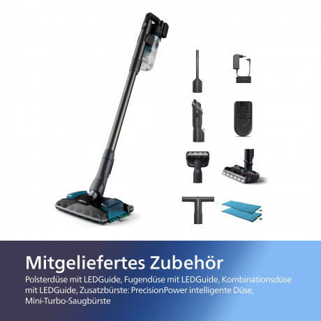 Philips Philips Nass-Trocken-Akkusauger XC8055/01 Aqua Plus 8000 Series, 56,7 W, beutellos, mit PrecisionPower Smart-Duse, bis zu 80 Minuten Laufzeit  Беспроводной пылесос Philips для влажной и сухой уборки XC8055/01 Aqua Plus 8000 Series, 56,7 Вт, без ме