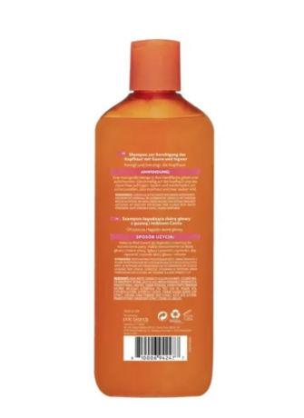 Cantu Guava & Ginger Scalp Relief Shampoo 400ml, Шампунь для волос  против зуда и перхоти, для кудрявых и волнистых волос, очищение и увлажнение, 400 мл