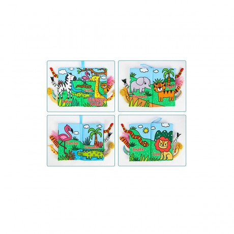 frler frler Baby Stoffbuch Tiere Babybucher fur Kinder frler детская тканевая книга животные детские книги для детей