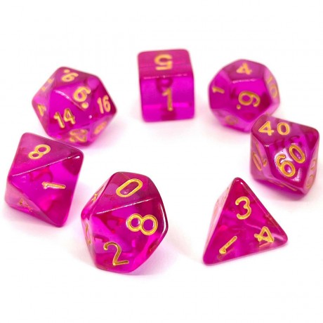 dice4friends 7-teiliges RPG Wurfelset Transparent: Bollywood Набор игральных костей RPG из 7 предметов Прозрачный: Болливуд