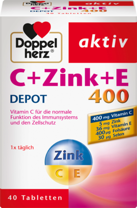 Doppelherz Витамин C 400 + С цинком + Витамин Е Depot Таблетки, 40 шт