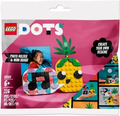 LEGO 3er Set: 41954 Kreativ-Aufkleber + 41955 Kreativ-Aufnaher + 30560 Ananas Fotohalter Mini-Tafel - Polybag Набор из 3 штук: 41954 наклейки для творчества + 41955 нашивки для творчества + 30560 держатель для фотографий в виде ананаса, мини-доска для ме