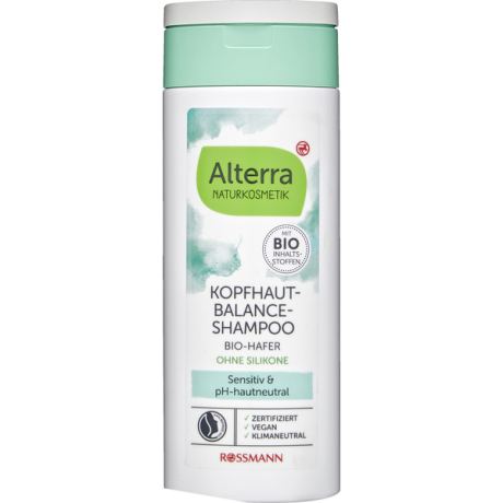 Alterra NATURKOSMETIK Kopfhaut-Balance-Shampoo, Алтерра Шампунь с экстрактом овса  для чувствительной кожи головы 200мл