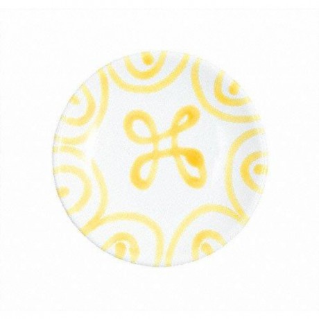 Gmundner Keramik Gmundner Keramik Gelbgeflammt Mokka-/Espresso-Untertasse glatt d: 11 cm Гладкая керамическая тарелка для мокко/эспрессо Gmundner, желтое пламя, д: 11 см